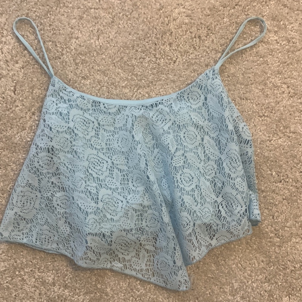 Powder blue Charlotte Russe crop top